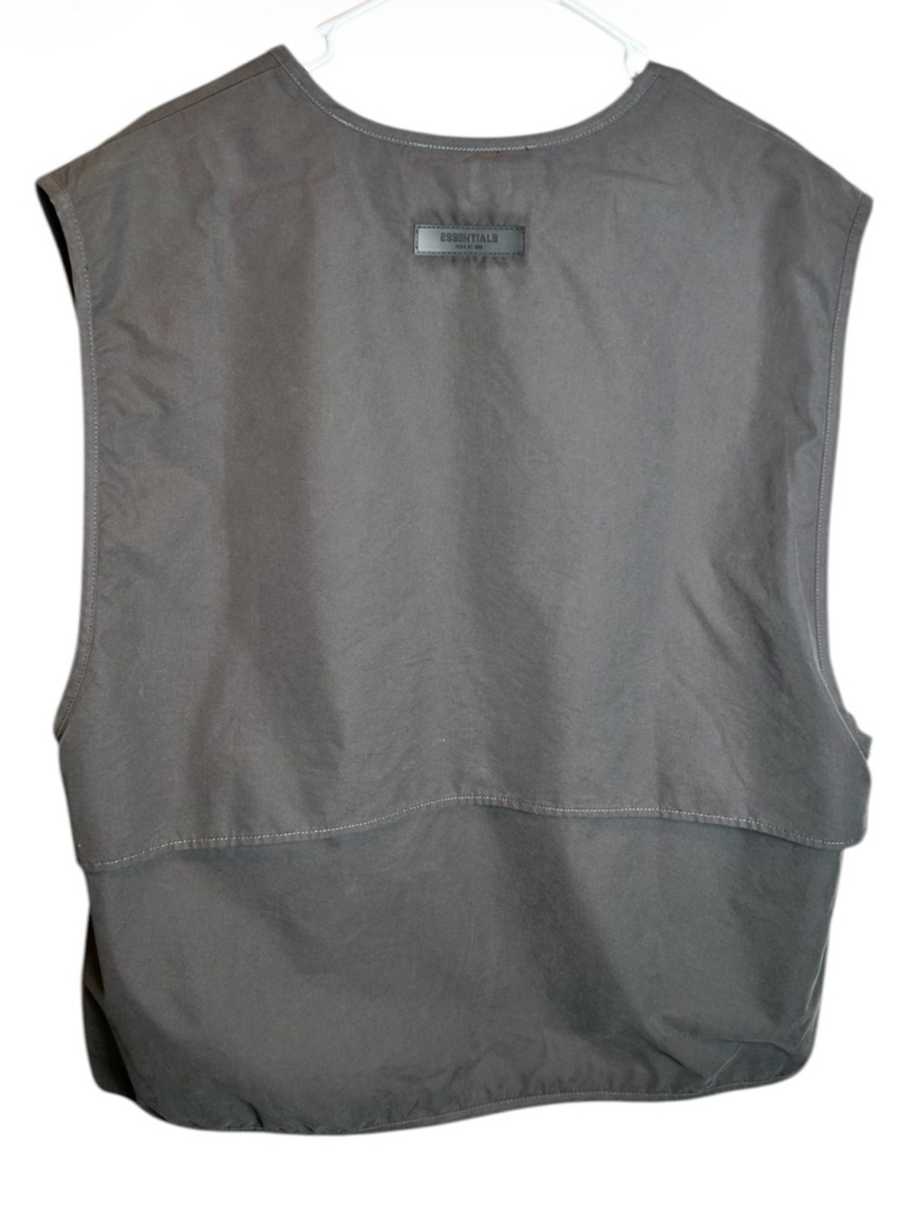 Fear Of God Essentials Cotton Blend Twill Gray Vest Size Large - Picture 3 of 5